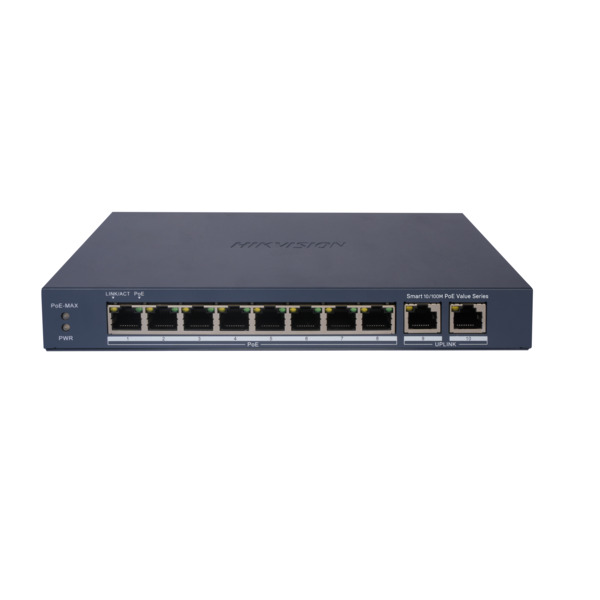 HIKVISION DS-3E1310P-EI/M 10 PORT 8X 10/100MB POE + 2X GB UPLINK YÖNETİLEBİLİR SWITCH